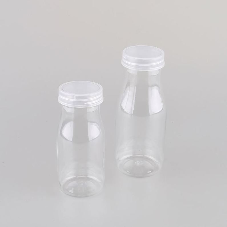 China yiwu wholesale juice milk soda packaging drink plastic jar empty water bottle 100ml  200ml 300ml