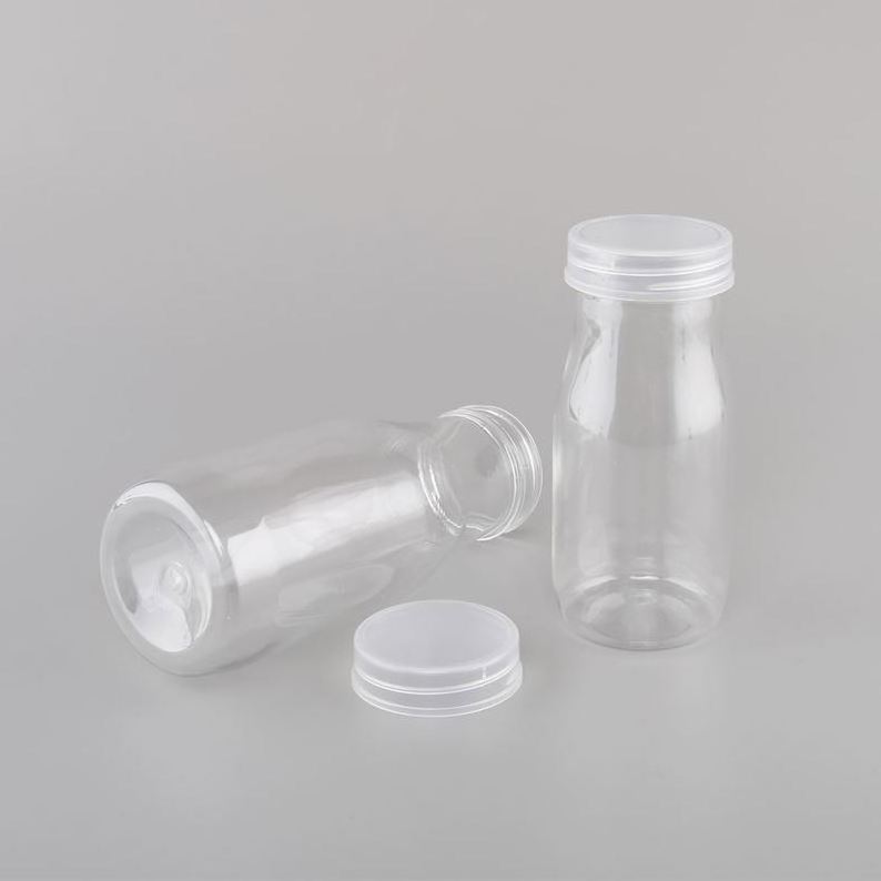 China yiwu wholesale juice milk soda packaging drink plastic jar empty water bottle 100ml  200ml 300ml