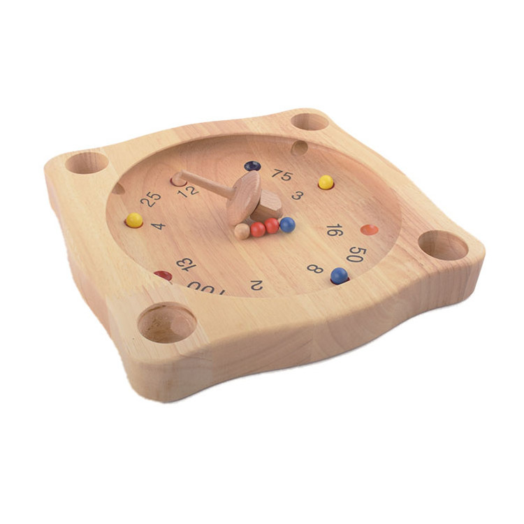 Classic Drinking Board  Game Wooden Tyrolean Roulette with Spinning Top