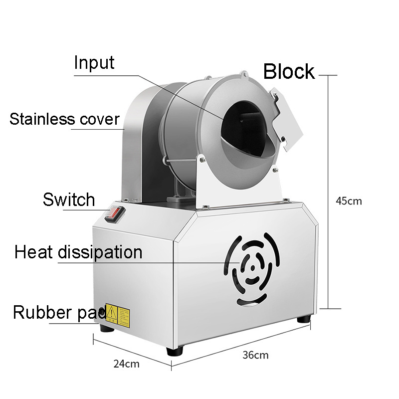 Low MOQ stainless 304 200W cabbage slicer cutter Potato Slicer machine in 110V/220V