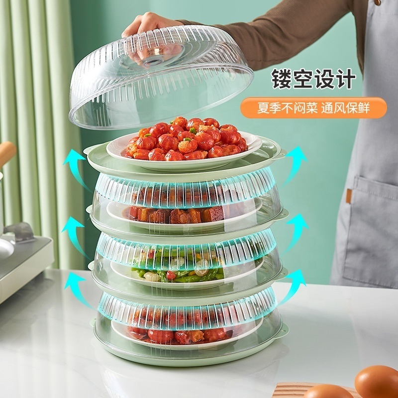 Plate Tent Umbrella Mesh Warmer Multilayer Dish Stackable Plastic Insulated Box Organizer Storage Table Food Cover