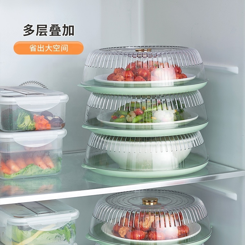 Plate Tent Umbrella Mesh Warmer Multilayer Dish Stackable Plastic Insulated Box Organizer Storage Table Food Cover