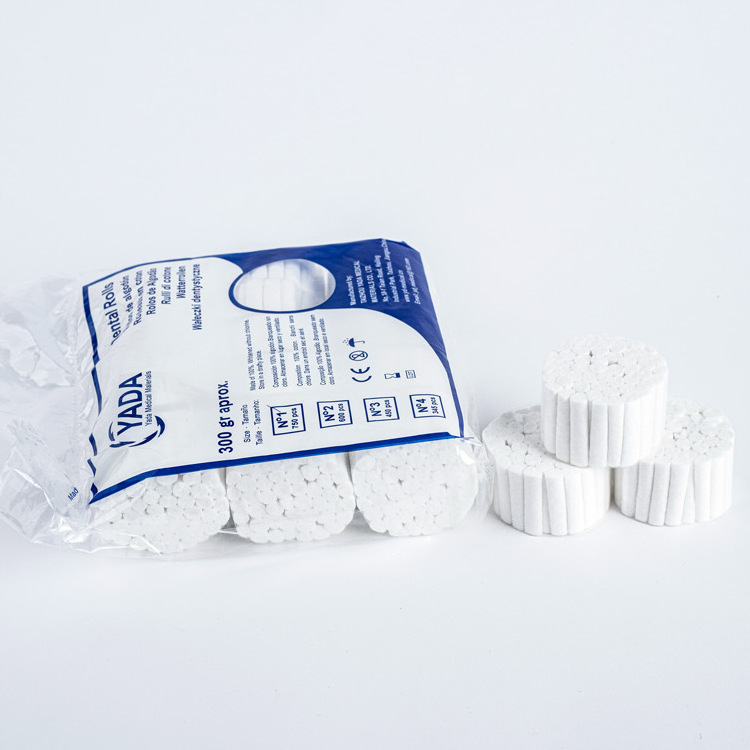 Disposable Medical dental  sterile cotton roll raw material Absorbent cotton rolls in dentistry