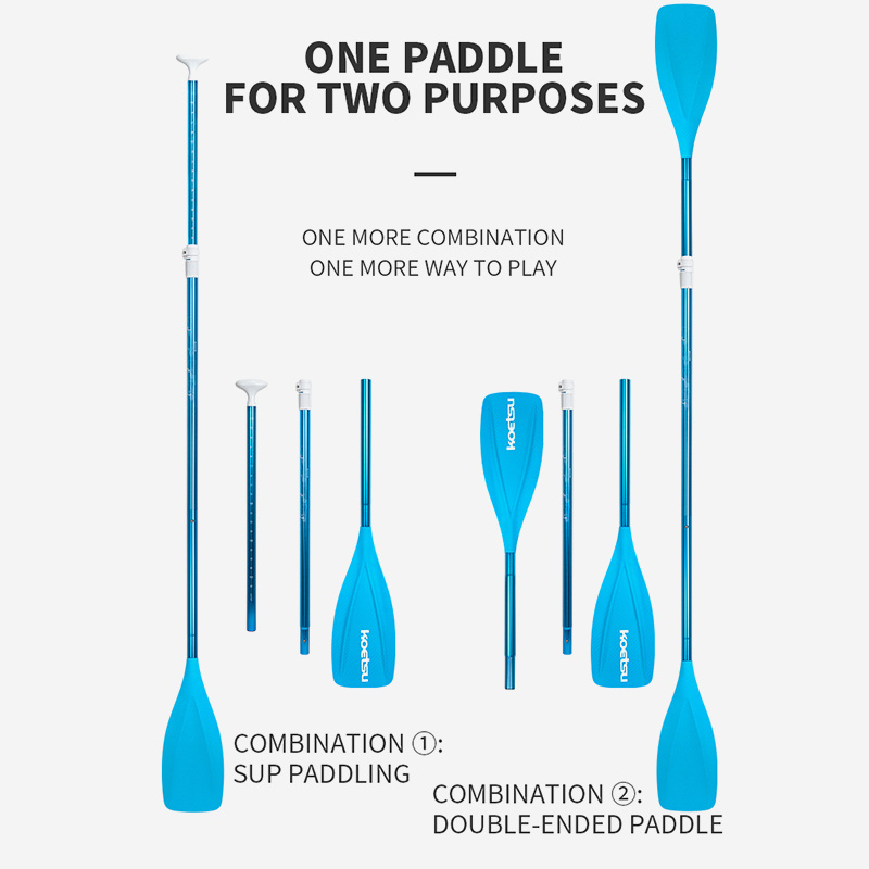 KOETSU Boutique Blue Single And Double Head Dual-purpose Paddle Kayak SUP Paddle Ocean Boat KAYAK Paddle