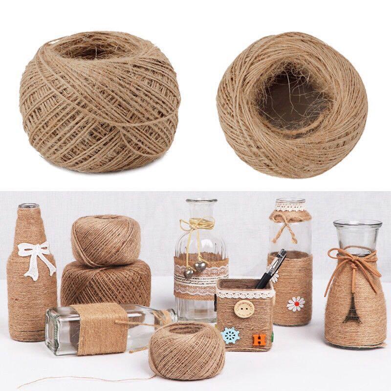 Twisted Hemp Rope for Crafts Gardening Bundling Climbing Hammock Nautical Tug of War Railings Home Decorating