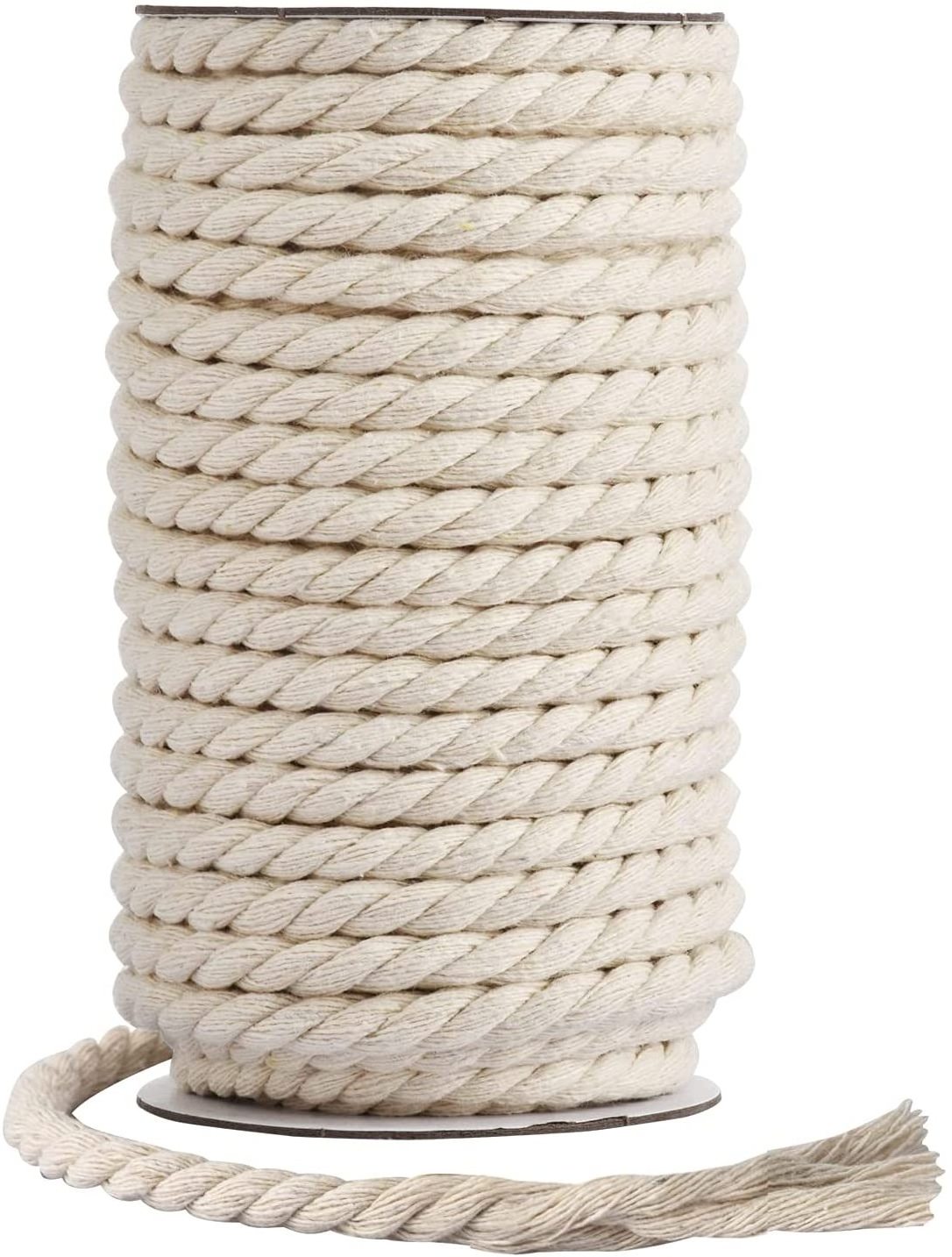 Natural Cotton Macrame Rope, Cotton Cord for Wall Hanging, Plant Hangers Soft Undyed Cotton Rope