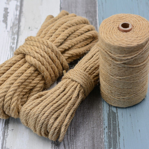 Twisted Hemp Rope for Crafts Gardening Bundling Climbing Hammock Nautical Tug of War Railings Home Decorating