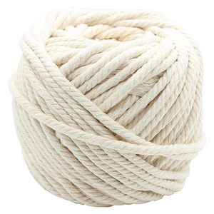 Natural Cotton Macrame Rope, Cotton Cord for Wall Hanging, Plant Hangers Soft Undyed Cotton Rope