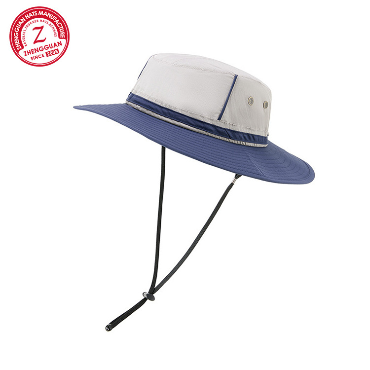 Fashion Bucket Hats Quick Dry Breathable Wide Brim Bucket Hat Fishermen Waterproof Bucket Hat With String