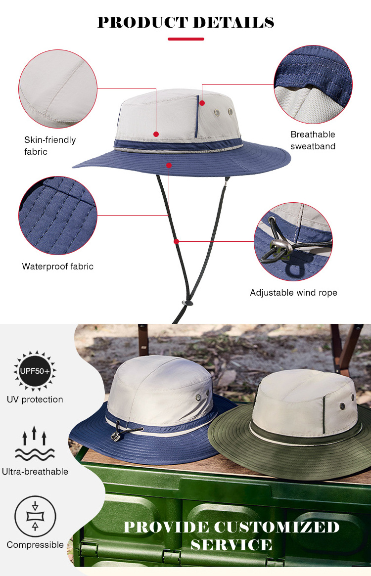 Oem Wholesale Custom Design Of Their Own Printed Embroidery Logo Bucket Hat Size Adjustable