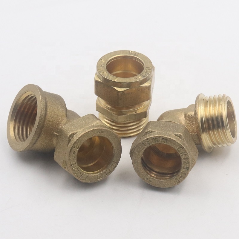 Good quality 15 mm wall mounting  brass compression elbow