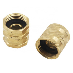 Garden Brass Hex Double Female Hose Connector