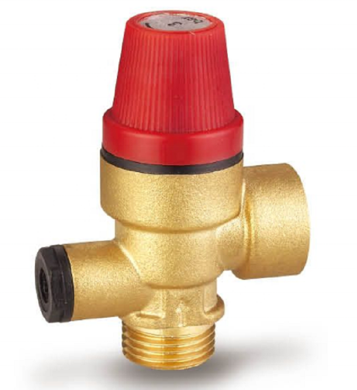 High Pressure Water Heater Brass Safety Relief Red Handle Gas Safety Valve