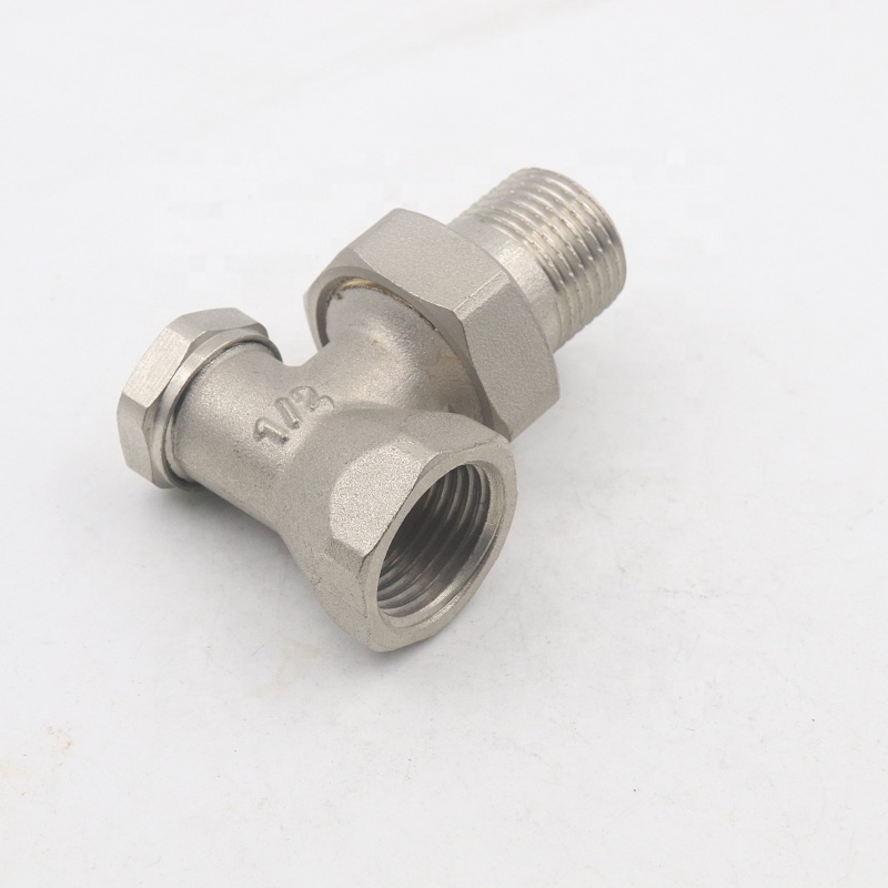 Metal seal brass female thread straight radiator valve