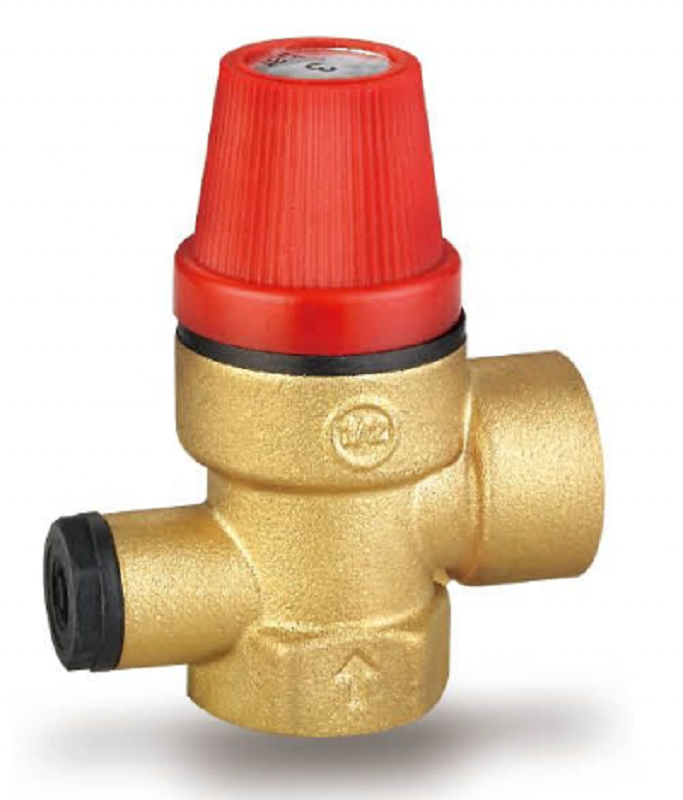 High Pressure Water Heater Brass Safety Relief Red Handle Gas Safety Valve