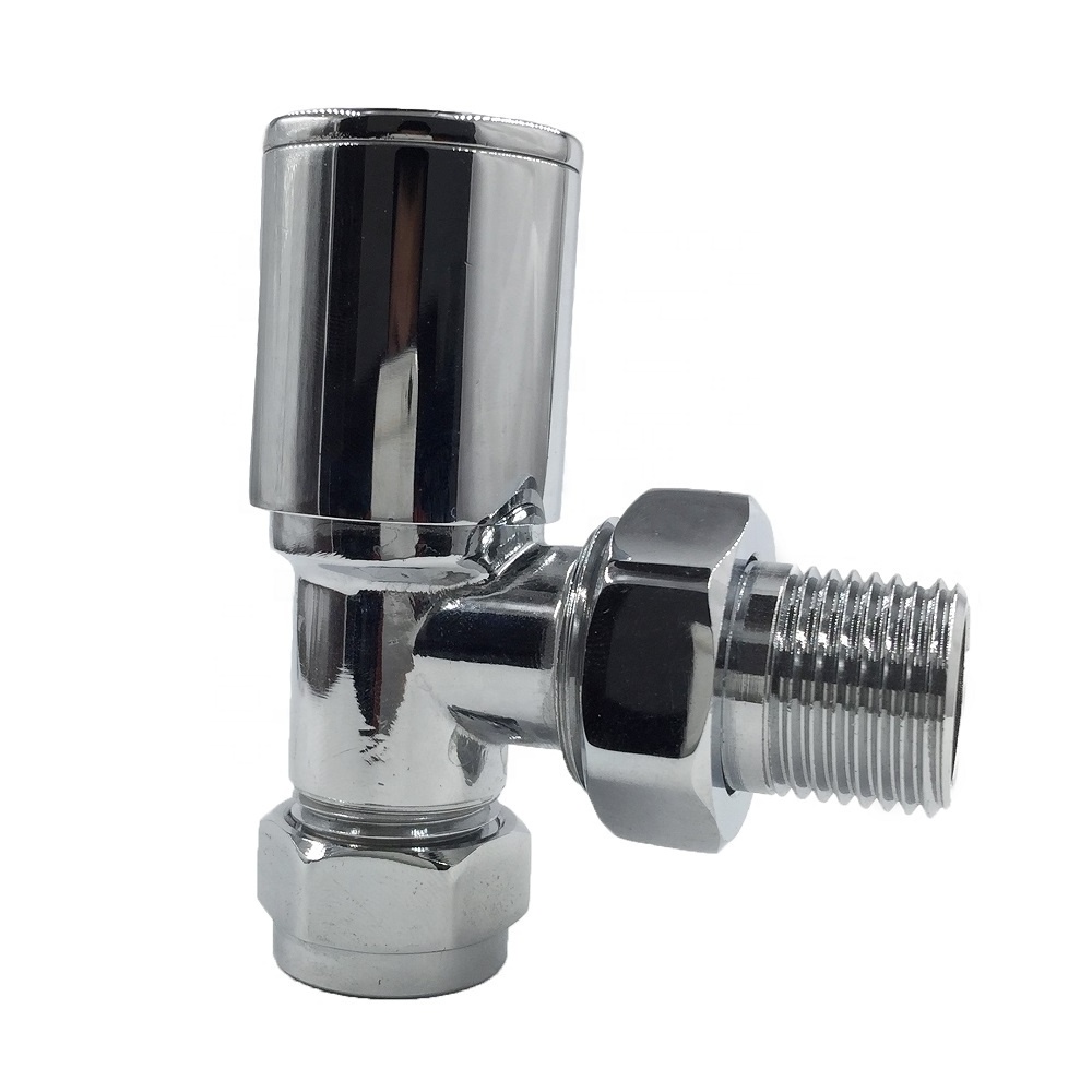 15mm Top Polish Chrome Plated Compression Thermostat Radiator Valve