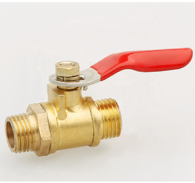 Top Quality 1/2 Inch 3 Way Brass Sanitary Ball Valve With Red Handle