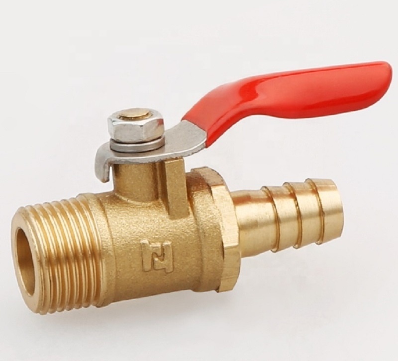 Top Quality 1/2 Inch 3 Way Brass Sanitary Ball Valve With Red Handle