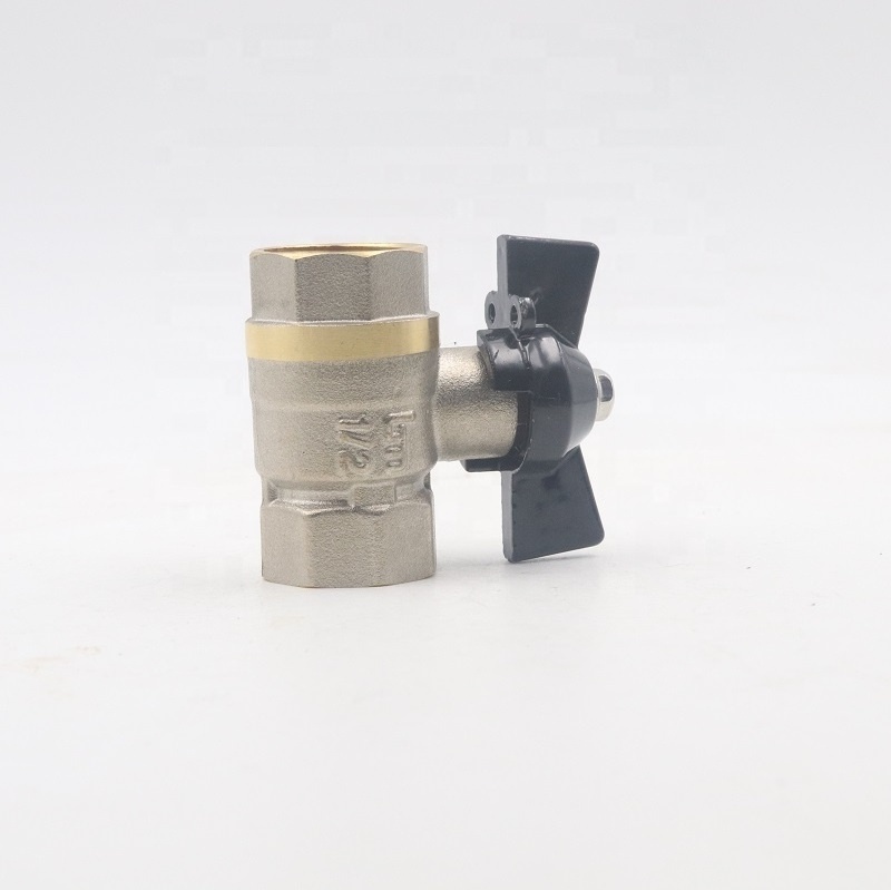 PN16 butterfly handle female thread brass ball valve