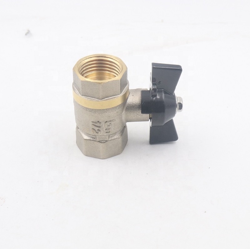 PN16 butterfly handle female thread brass ball valve