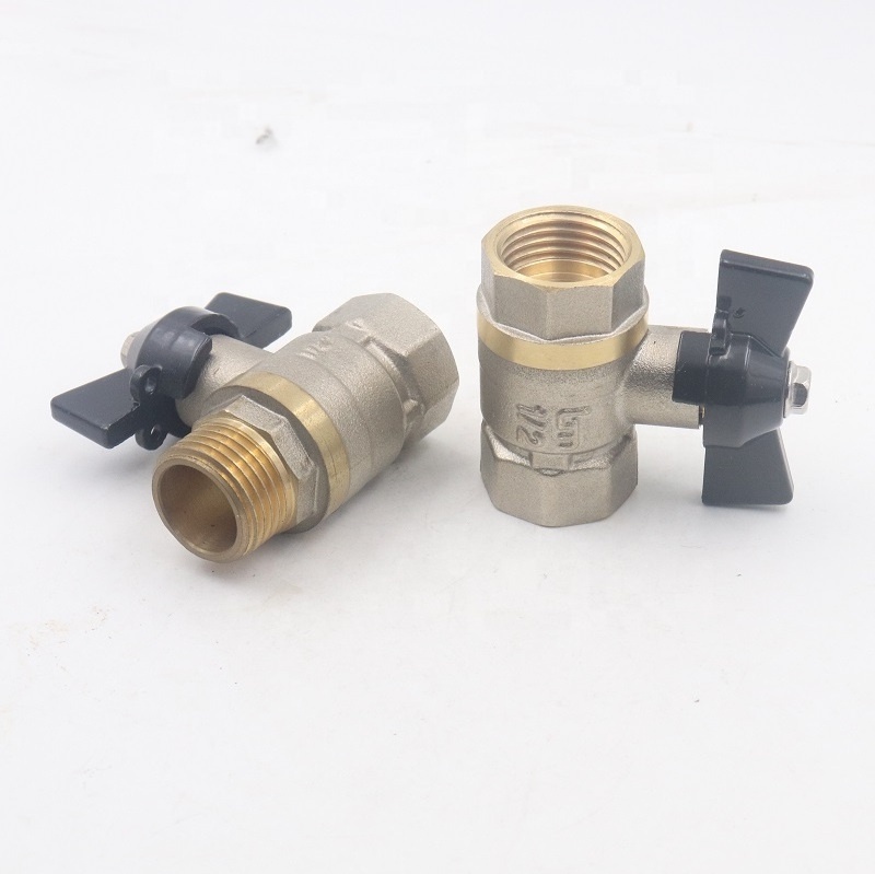 PN16 butterfly handle female thread brass ball valve