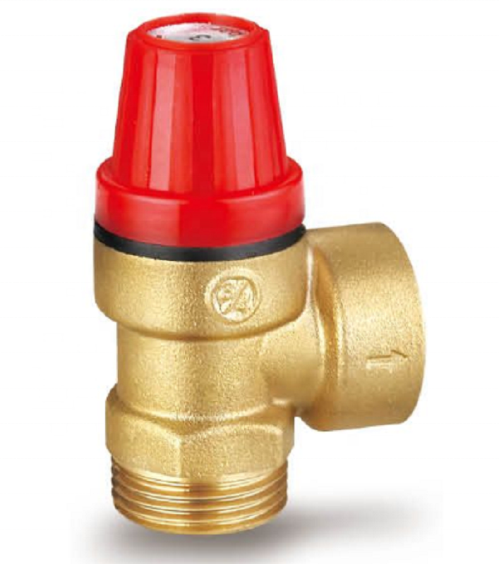 High Pressure Water Heater Brass Safety Relief Red Handle Gas Safety Valve