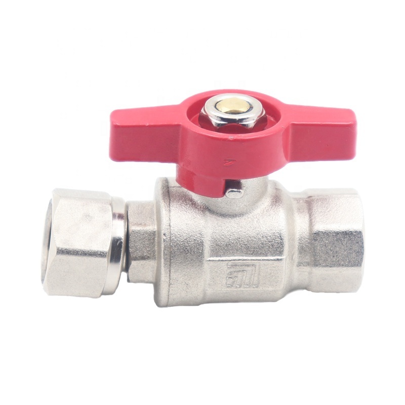 Wholesale good quality butterfly male brass PEX ball valve with connector