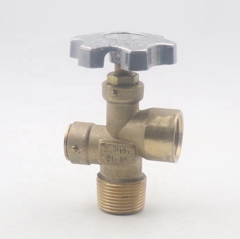 China brass control LPG cylinder angle gas valve