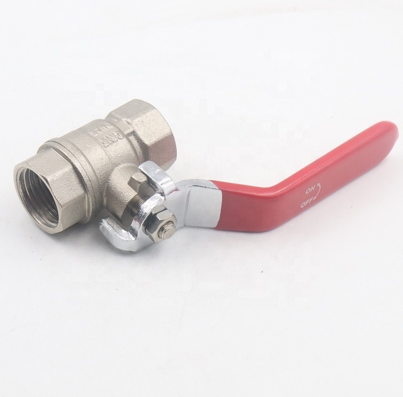 directly sale female thread brass gas ball valve with lever iron handle