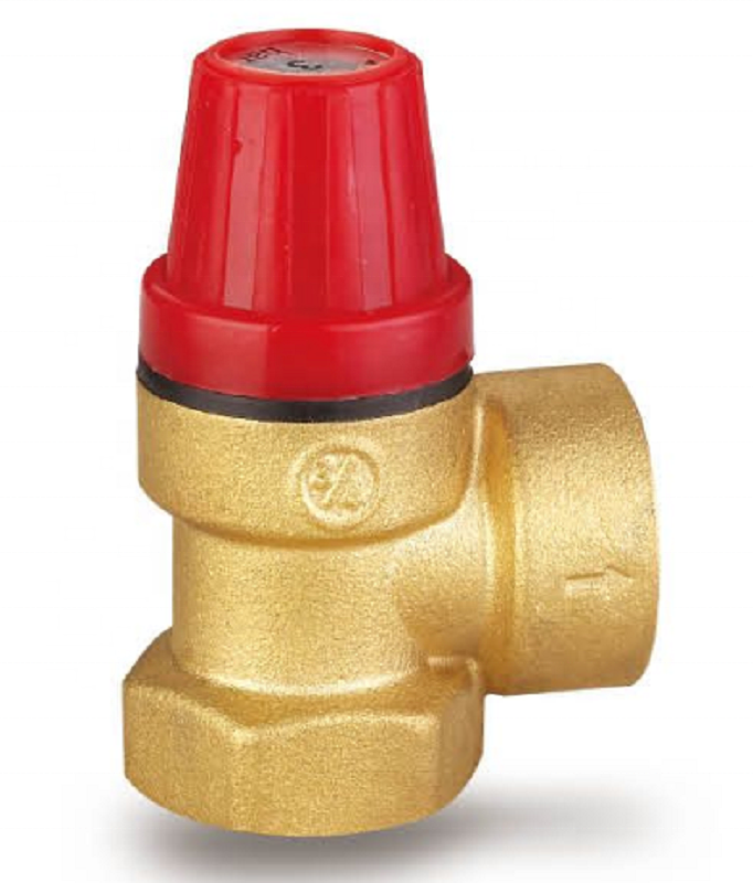 High Pressure Water Heater Brass Safety Relief Red Handle Gas Safety Valve