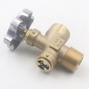 China brass control LPG cylinder angle gas valve