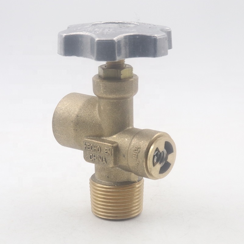 China brass control LPG cylinder angle gas valve