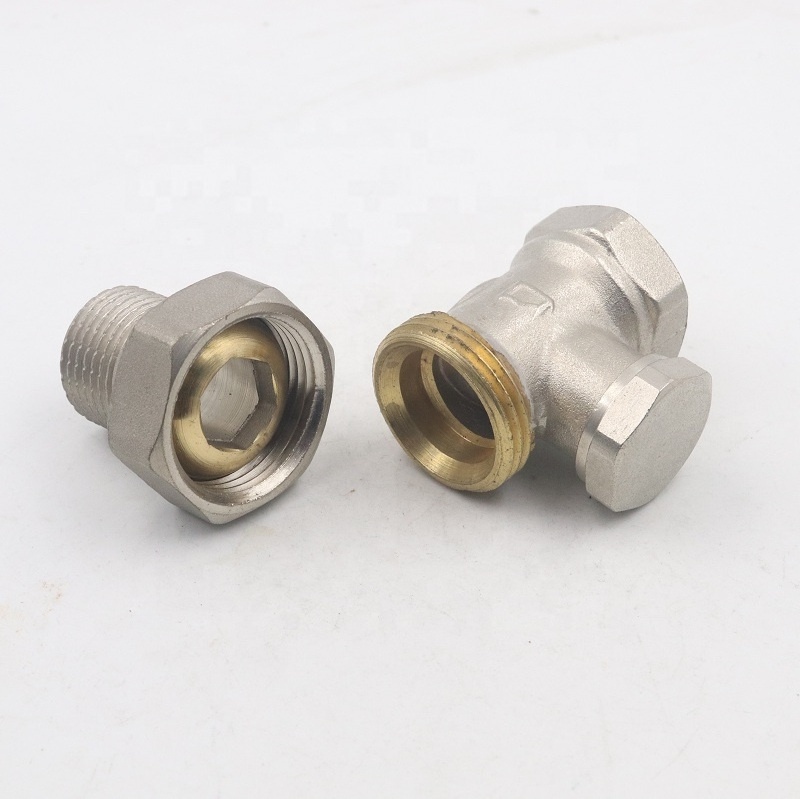 Metal seal brass female thread straight radiator valve