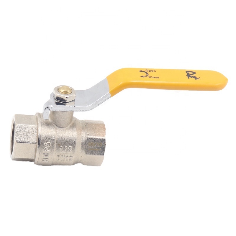 directly sale female thread brass gas ball valve with lever iron handle