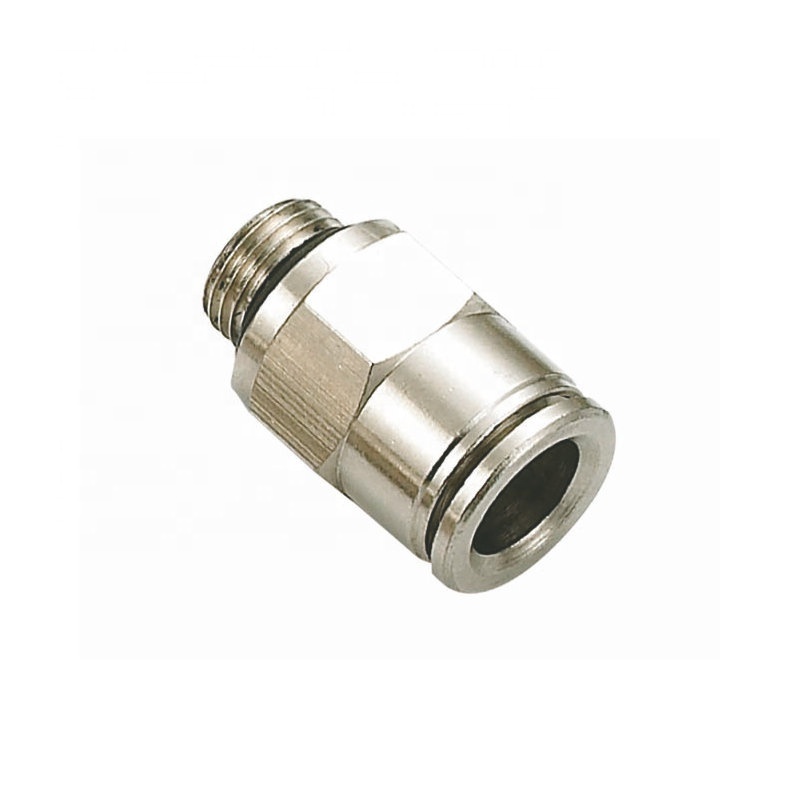 Excellent qualiet male thread straight pneumatic metal push in one touch fitting