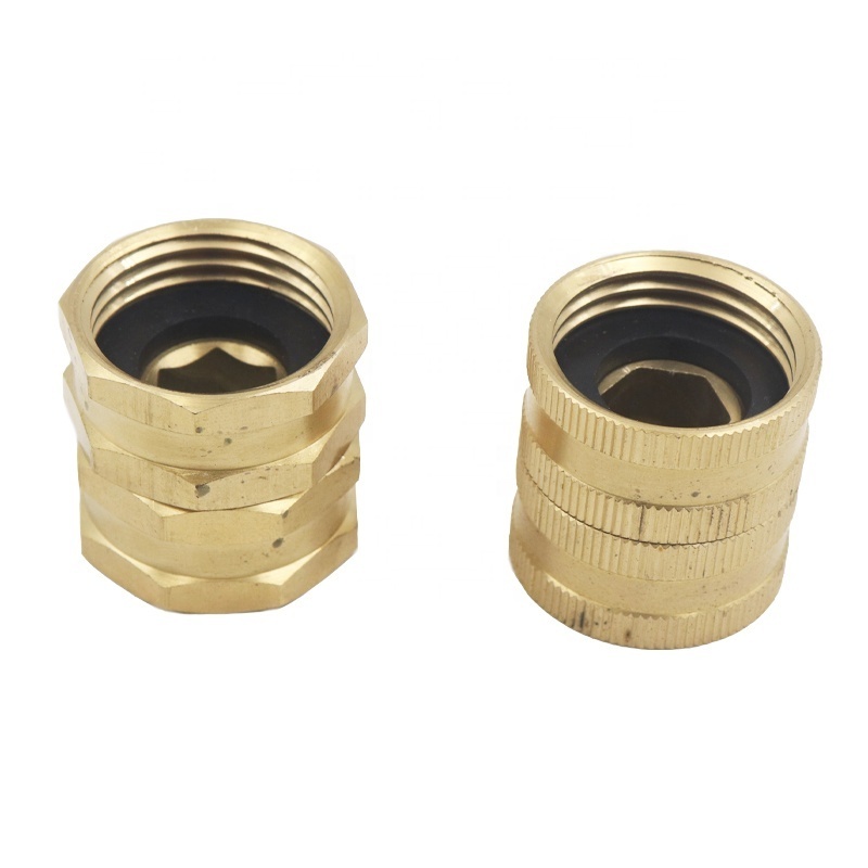 Garden Brass Hex Double Female Hose Connector