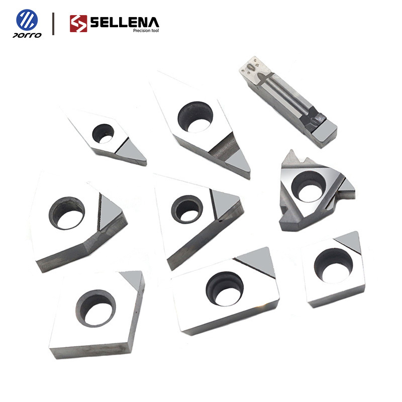 CNC Diamond PCD tipped Turning tool VCGT CBN inserts VCGT110304  VCGT160404 lathe turning tips for aluminum