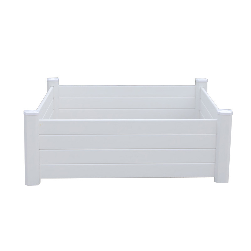 sam-uk Easy to assemble PVC white plastic rectangle square planting vegetables flower raised large raised garden bed planter box