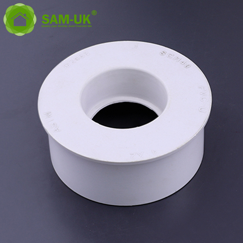 Factory fabrication customized environmental protection material plastic pipe fittings pvc dwv reducing bushing