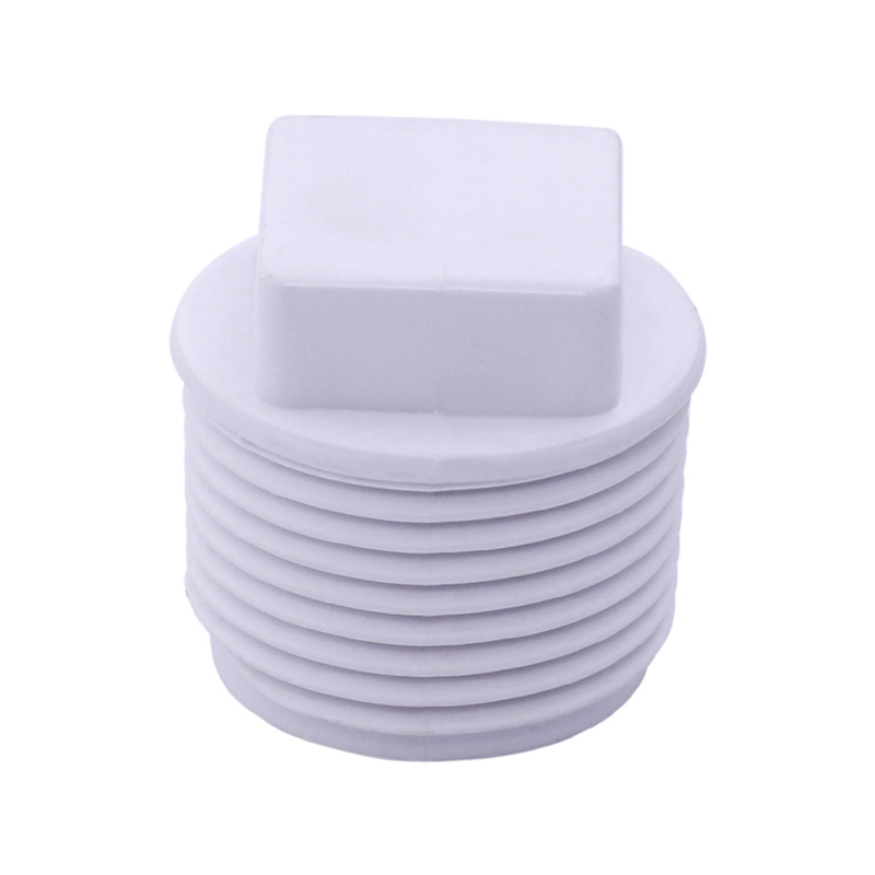 The factory wholesale produces PVC threaded joints and plastic pipe threaded plugs