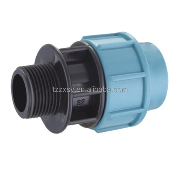 Wholesale high quality corrosion resistant high pressure plastics PP HDPE compression plastic pipe fittings