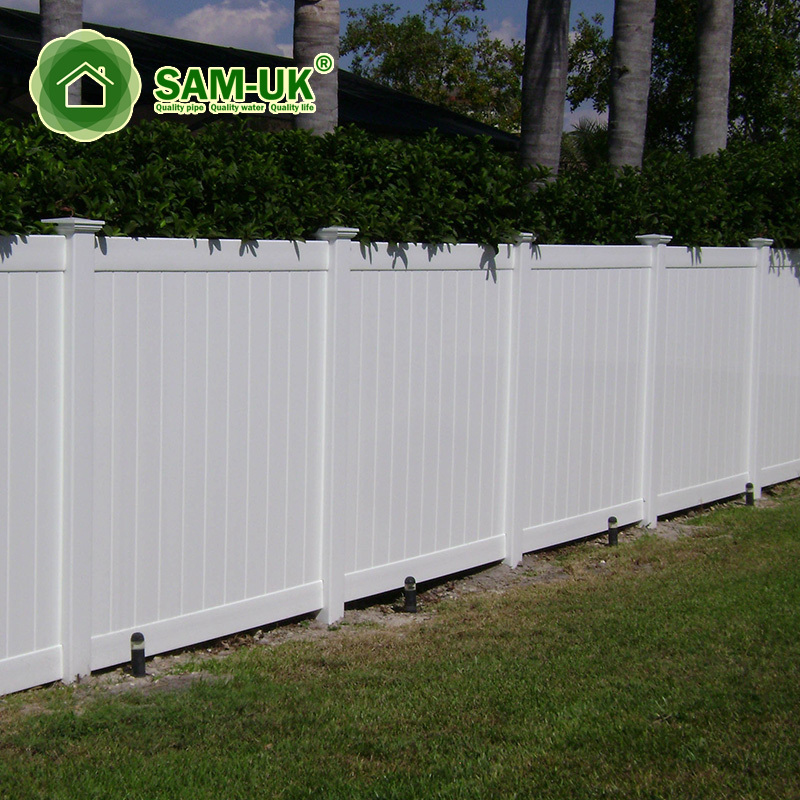 SAM-UK High quality easy to assemble white plastic UV Protection Vinyl PVC Used Privacy Fence For House And Garden