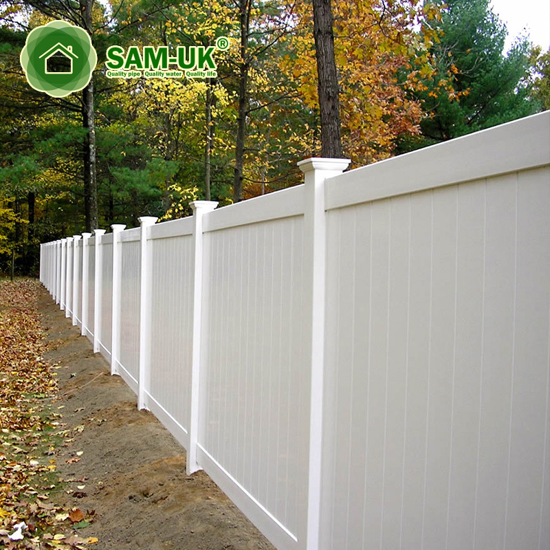 SAM-UK High quality easy to assemble white plastic UV Protection Vinyl PVC Used Privacy Fence For House And Garden