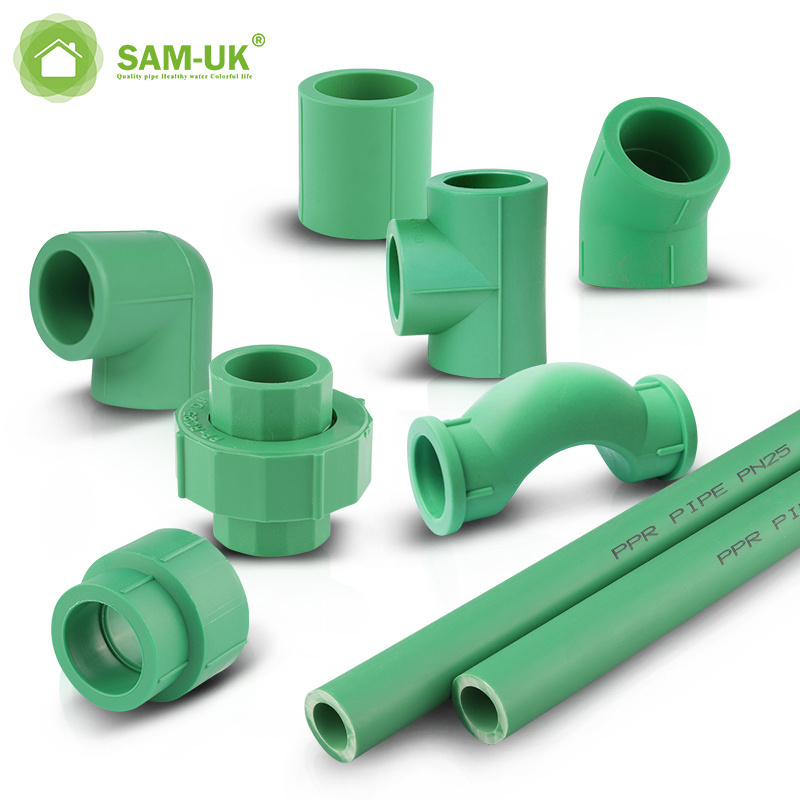 Chinese manufacturers Custom all size plastic PPR pipe Germany standard ppr pipe ppr fittings