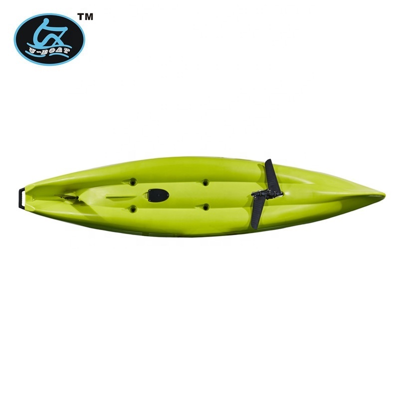 3.7m long single foot pedal powered engine powered plastic boat&canoe&kayak&kajak