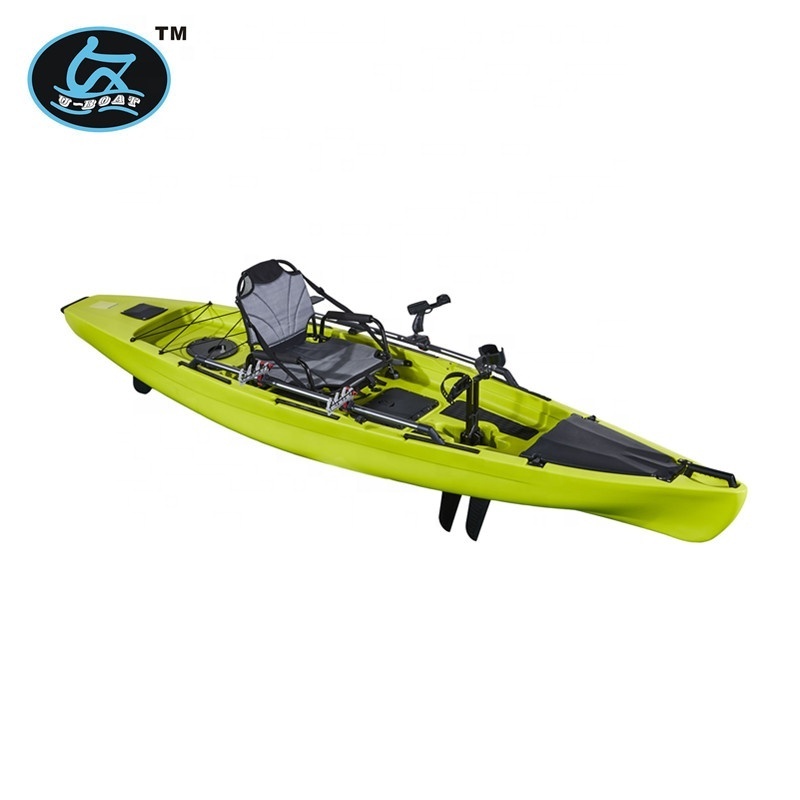 3.7m long single foot pedal powered engine powered plastic boat&canoe&kayak&kajak