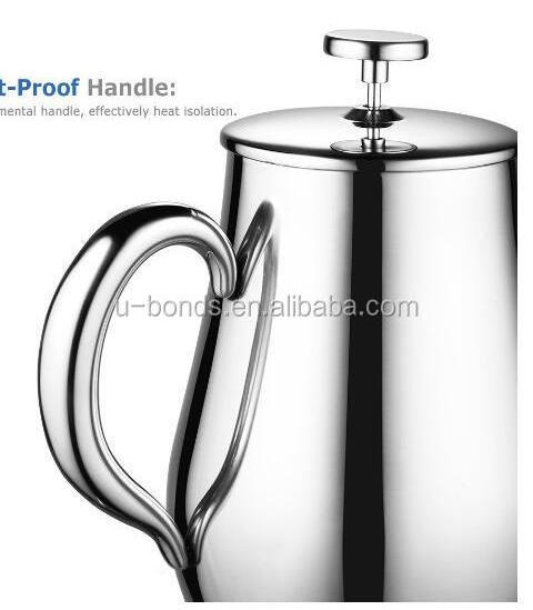 Stainless Steel French Press Coffee Maker 18/10 Bonus Stainless Steel Screen (1000ML)