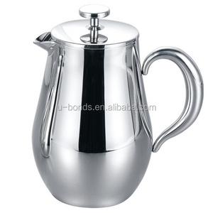 Stainless Steel French Press Coffee Maker 18/10 Bonus Stainless Steel Screen (1000ML)