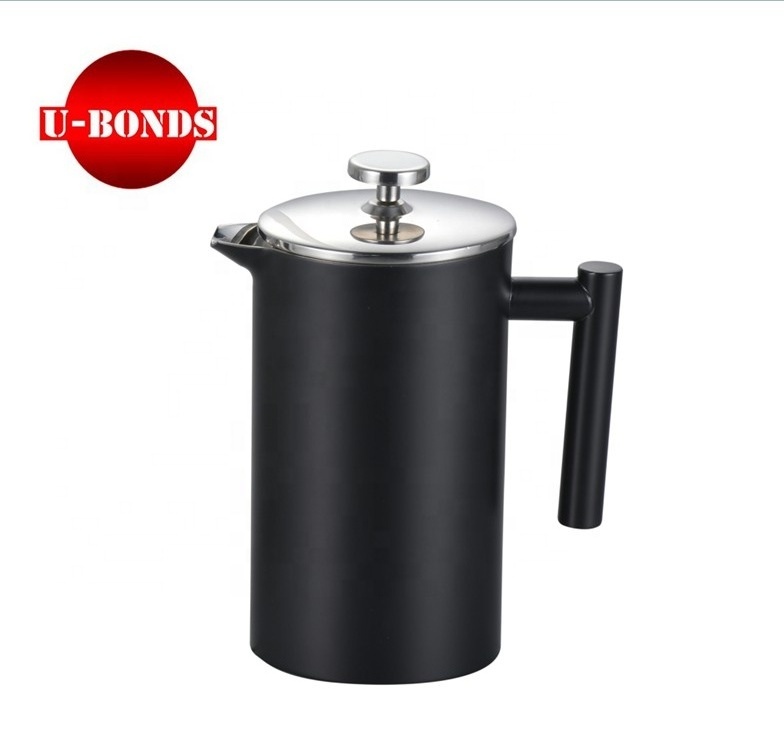 top seller 2021 black color coffee plunger stainless steel french coffee maker