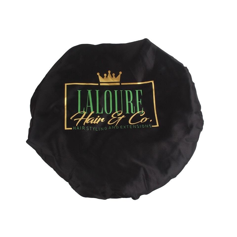 Brand custom logo designer  matching satin silk hair bonnets printed for women